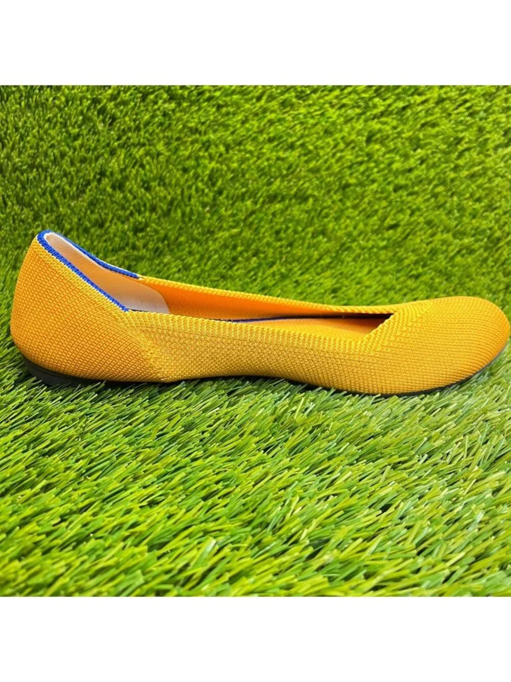 Rothy's The Flat Womens Size 8 Yellow Casual Classic Slip On Ballet Flats Shoes